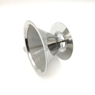 Coffee Funnel Stainless Steel Reusable Drip Filter Cone